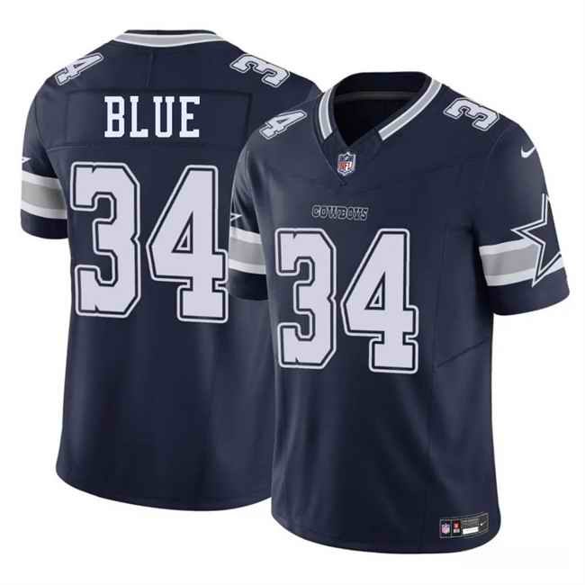 Men's Dallas Cowboys #34 Jaydon Blue Navy 2025 F.U.S.E Draft Vapor Untouchable Limited Stitched Football Jersey